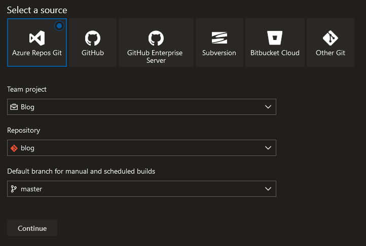 Creating a storage account